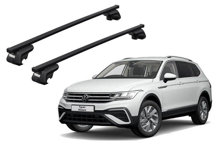 Barras THULE EVO SquareBar para autos VOLKSWAGEN Tiguan Allspace desde 2017-2021