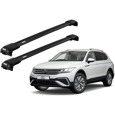 Barras THULE EDGE Flush para autos VOLKSWAGEN Tiguan Allspace desde 2017-2021 negro