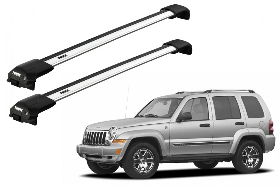 Barras THULE EDGE Flush para autos JEEP Cherokee 2002 a 2007