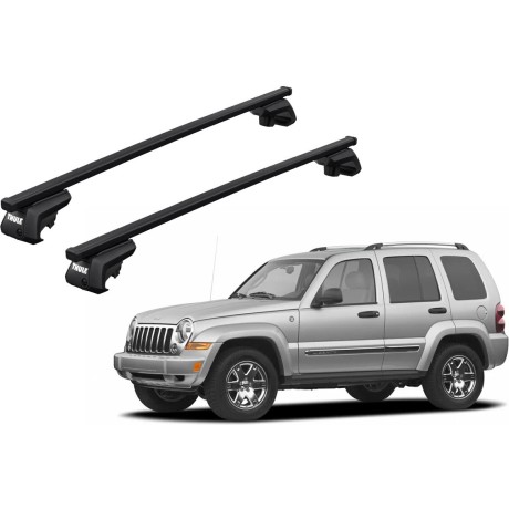 Barras THULE EVO SquareBar para autos JEEP Cherokee 2002 a 2007