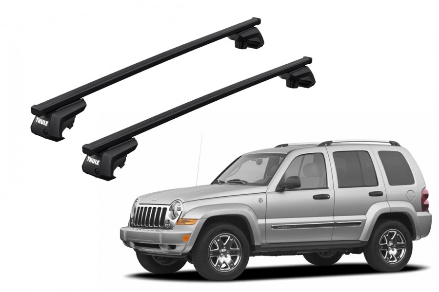 Barras THULE EVO SquareBar para autos JEEP Cherokee 2002 a 2007