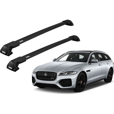Barras THULE EDGE Flush para autos JAGUAR XF Sportbreak desde 2018 negro