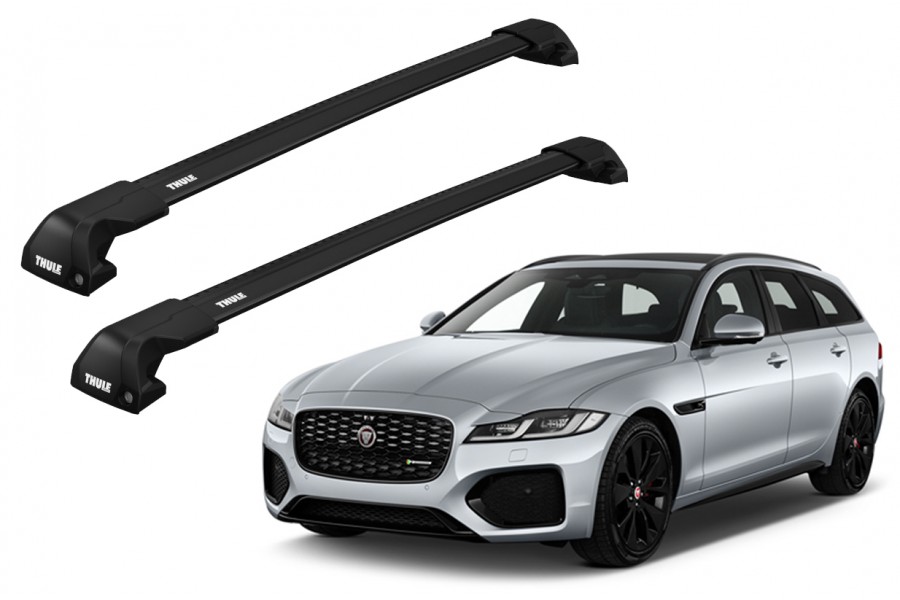 Barras THULE EDGE Flush para autos JAGUAR XF Sportbreak desde 2018 negro