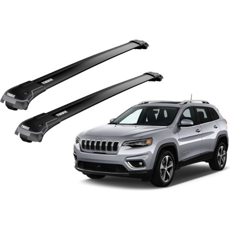 Barras THULE EDGE para autos JEEP Cherokee desde 2014 al 2020 negro