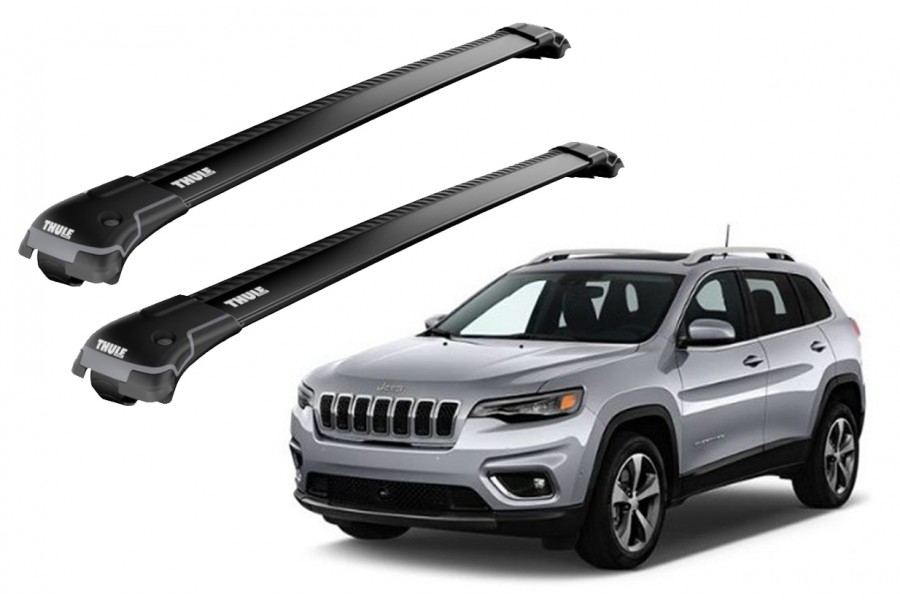 Barras THULE EDGE para autos JEEP Cherokee desde 2014 al 2020 negro