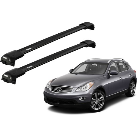 Barras THULE EDGE Flush para autos INFINITI EX37 desde 2008 - 2013 negro
