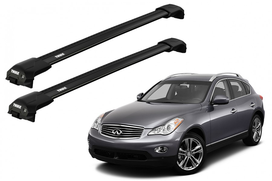 Barras THULE EDGE Flush para autos INFINITI EX37 desde 2008 - 2013 negro
