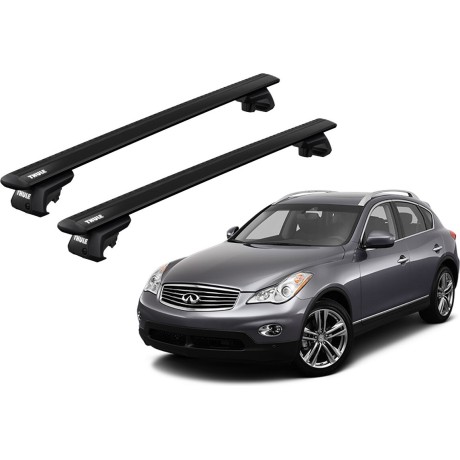 Barras THULE EVO WingBar para autos INFINITI EX37 desde 2008 - 2013 negro