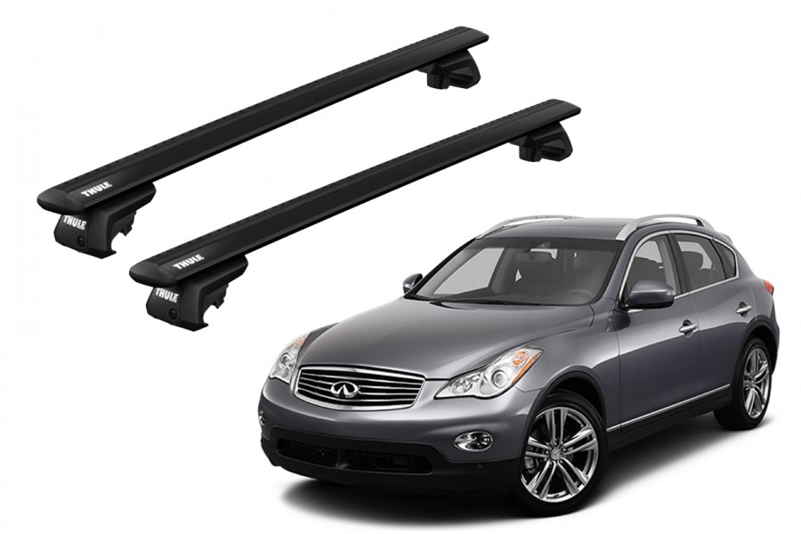 Barras THULE EVO WingBar para autos INFINITI EX37 desde 2008 - 2013 negro