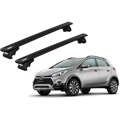 Barras THULE EVO WingBar para autos HYUNDAI HB20 desde 2012 - 2018 negro