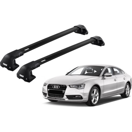 Barras THULE EDGE Flush para autos AUDI A5 Sportback 2009 a 2016 negro