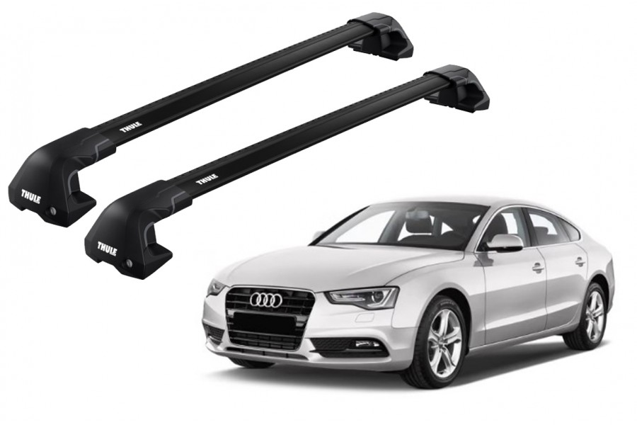 Barras THULE EDGE Flush para autos AUDI A5 Sportback 2009 a 2016 negro