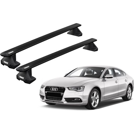 Barras THULE EVO WingBar para autos AUDI A5 Sportback 2009 a 2016 negro
