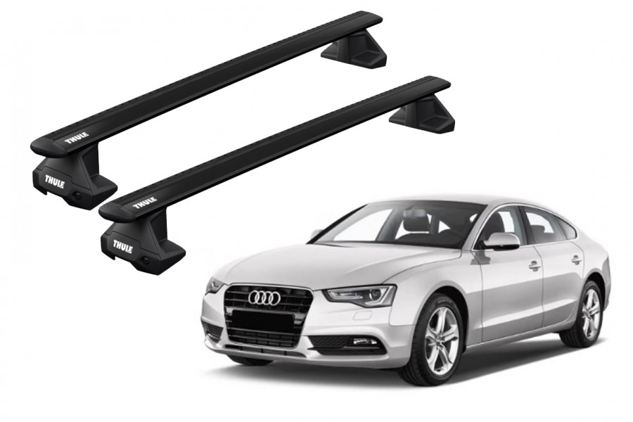 Barras THULE EVO WingBar para autos AUDI A5 Sportback 2009 a 2016 negro