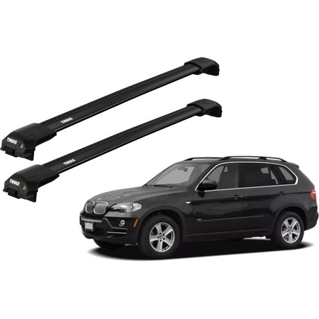Barras THULE EDGE Flush para autos BMW X5 2004 a 2007 negro