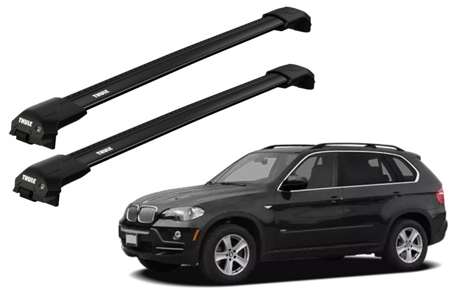 Barras THULE EDGE Flush para autos BMW X5 2004 a 2007 negro