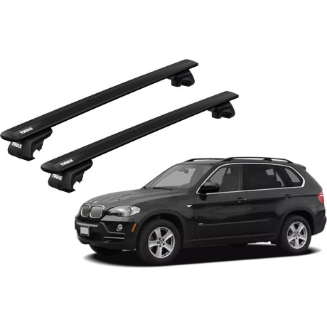 Barras THULE EVO WingBar para autos BMW X5 2004 a 2007 negro