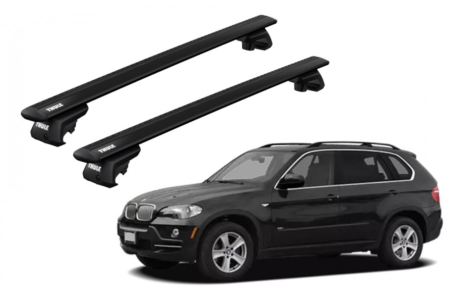 Barras THULE EVO WingBar para autos BMW X5 2004 a 2007 negro