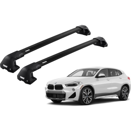 Barras THULE EDGE Flush para autos BMW X2 (F39) desde 2018 a 2023 negro