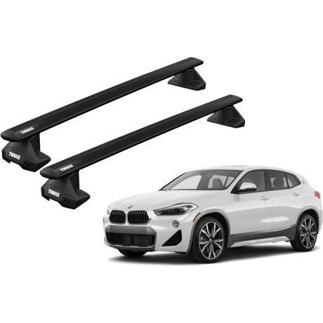 Barras THULE EVO WingBar para autos BMW X2 (F39) desde 2018 a 2023 negro