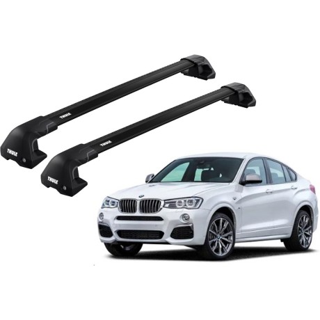 Barras THULE EDGE Flush para autos BMW X4 2015 a 2018 negro