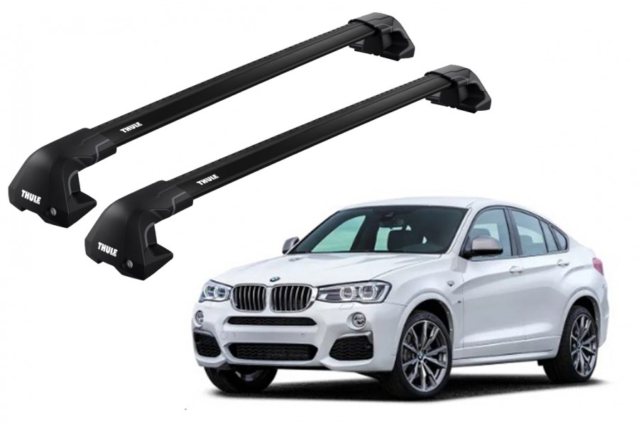 Barras THULE EDGE Flush para autos BMW X4 2015 a 2018 negro