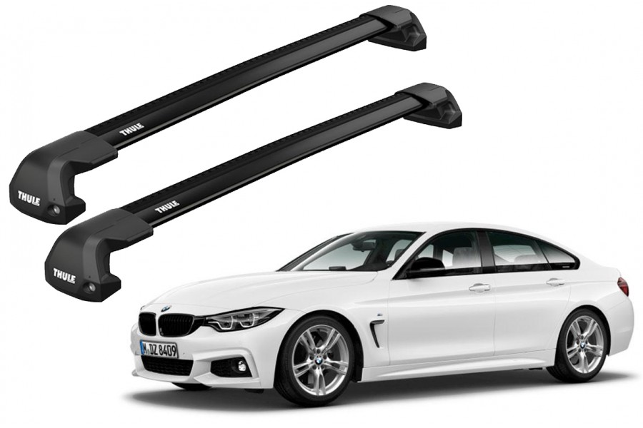 Barras THULE EDGE Flush para autos BMW 4-Series Gran Coupe 2014 a 2020 negro