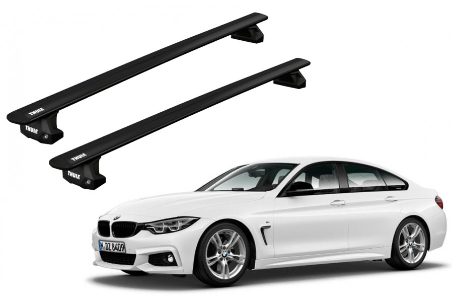 Barras THULE EVO WingBar para autos BMW 4-Series Gran Coupe 2014 a 2020 negro