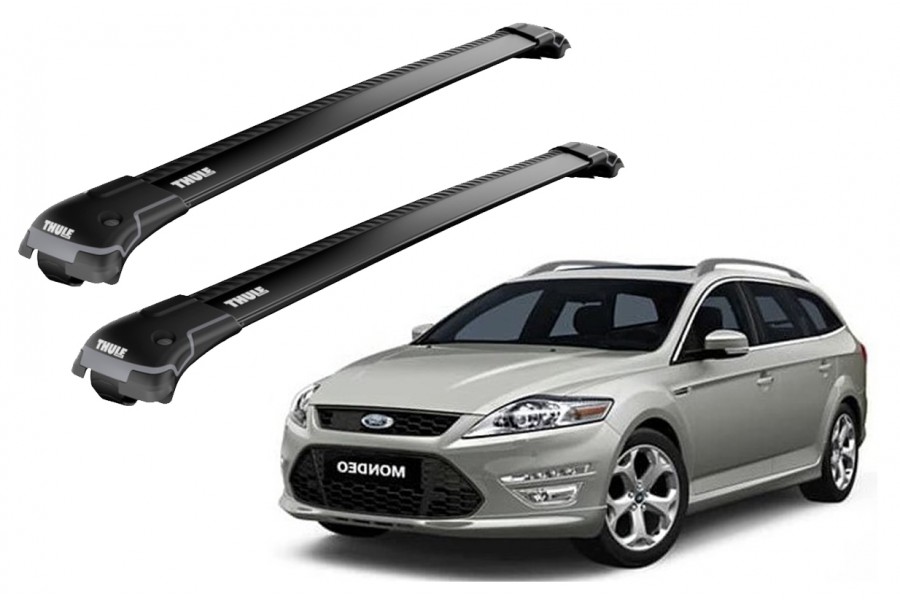 Barras THULE EDGE para autos FORD Mondeo 2007 a 2014 negro