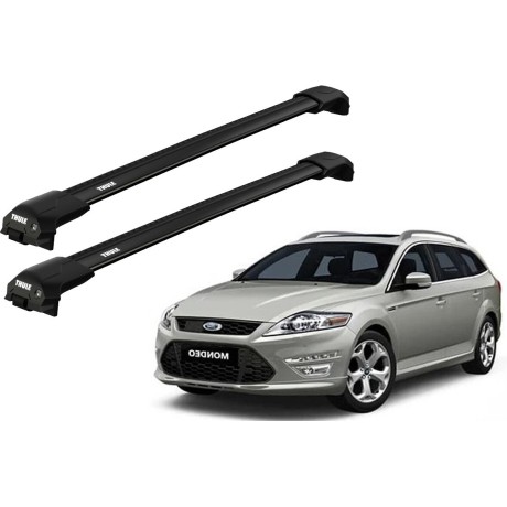 Barras THULE EDGE Flush para autos FORD Mondeo 2007 a 2014 negro