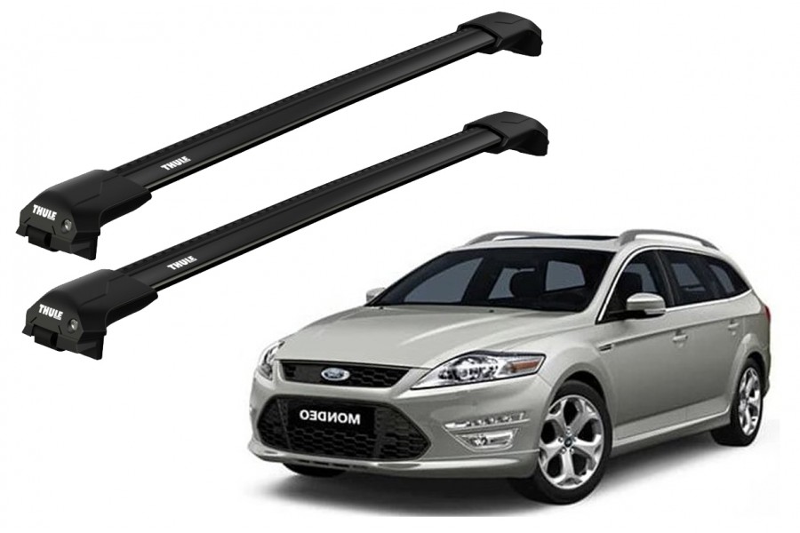 Barras THULE EDGE Flush para autos FORD Mondeo 2007 a 2014 negro