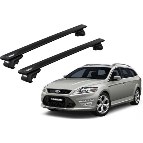 Barras THULE EVO WingBar para autos FORD Mondeo 2007 a 2014 negro