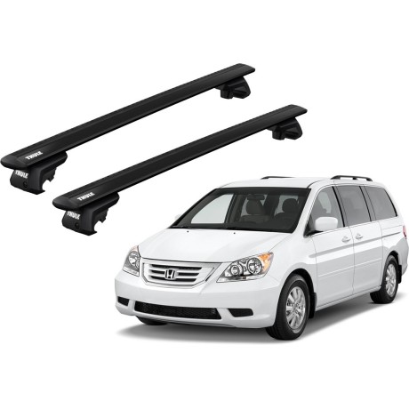 Barras THULE EVO WingBar para autos HONDA Odyssey 2003 a 2008 negro
