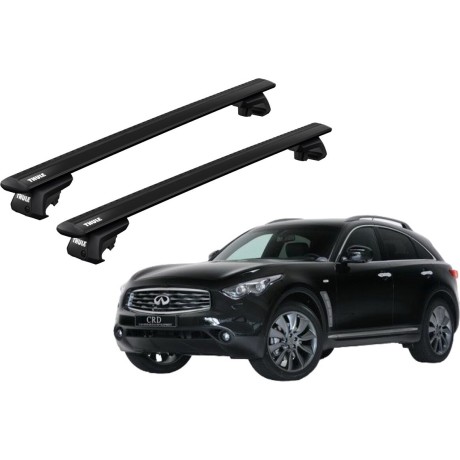 Barras THULE EVO WingBar para autos INFINITI FX35 desde 2004 - 2013 negro