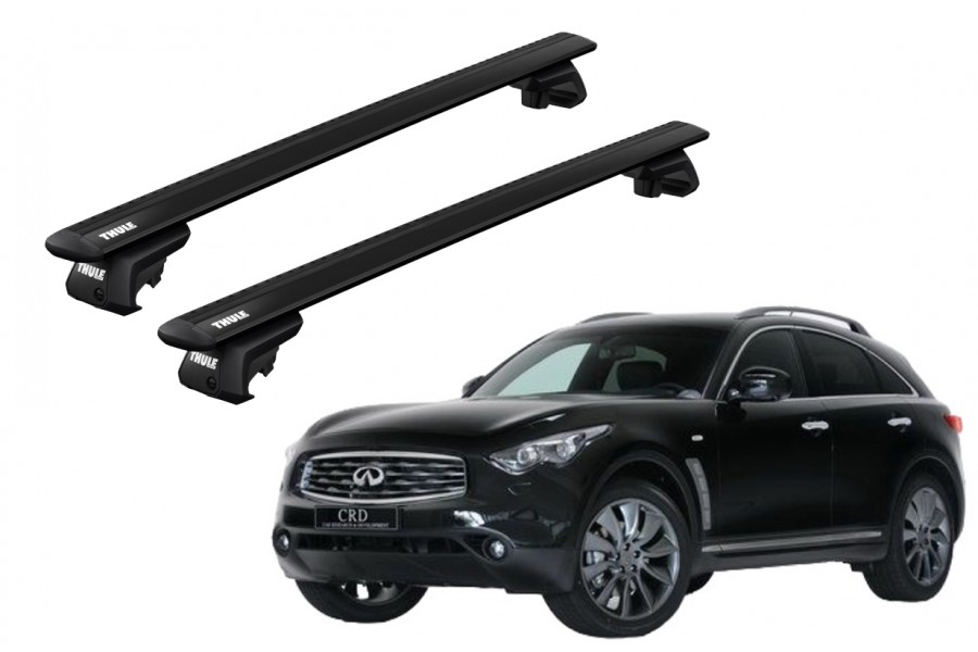 Barras THULE EVO WingBar para autos INFINITI FX35 desde 2004 - 2013 negro