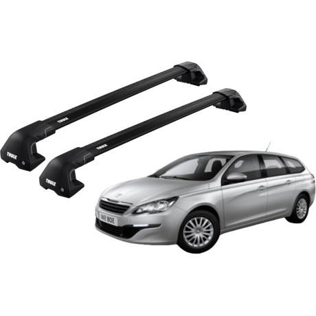 Barras THULE EDGE Flush para autos PEUGEOT 308 SW 2014 a 2021 negro