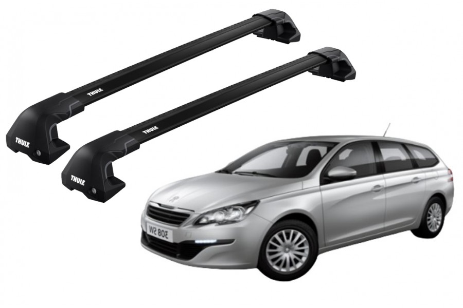 Barras THULE EDGE Flush para autos PEUGEOT 308 SW 2014 a 2021 negro