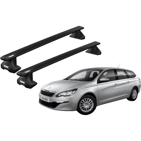 Barras THULE EVO WingBar para autos PEUGEOT 308 SW 2014 a 2021 negro