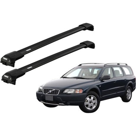Barras THULE EDGE Flush para autos VOLVO XC70 2003 a 2006 negro