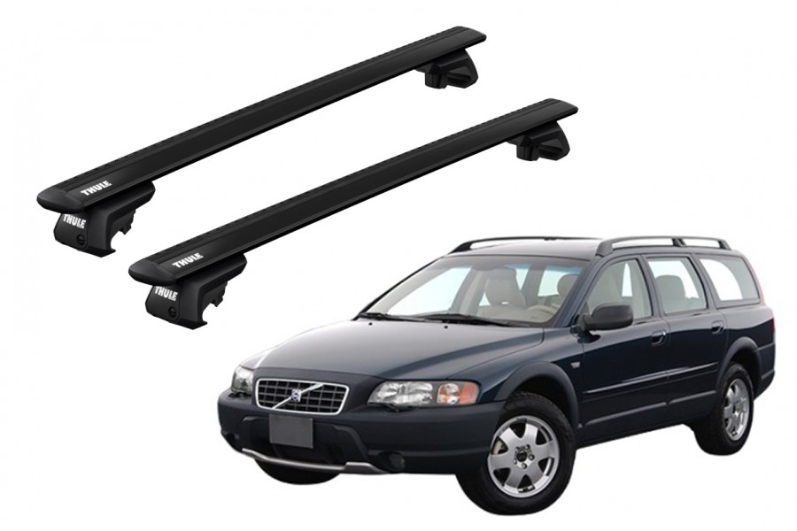 Barras THULE EVO WingBar para autos VOLVO XC70 2003 a 2006 negro