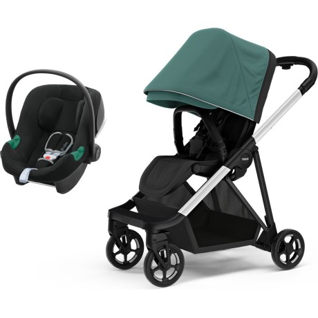 Thule Shine Mallard Green + Cybex Nido Aton B2 I-Size
