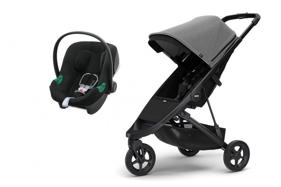 Coche Thule Spring Grey + Silla Auto Cybex Nido Aton B2 I-Size