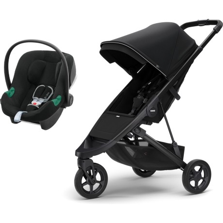 Coche Thule Spring Black + Silla Auto Cybex Nido Aton B2 I-Size