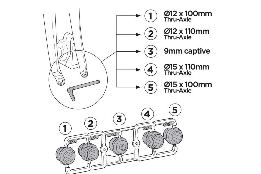 Adaptador Thule FastRide Axel Kit FastRide 564