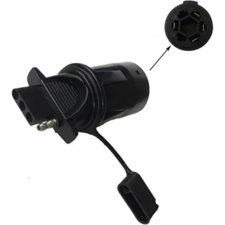 Adaptador redondo 7 vías a 4 pines