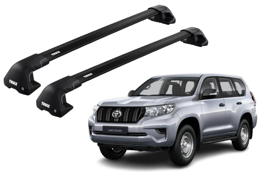 Barras THULE EDGE Flush para autos TOYOTA Land Cruiser Prado desde 2009 al 2023 negro