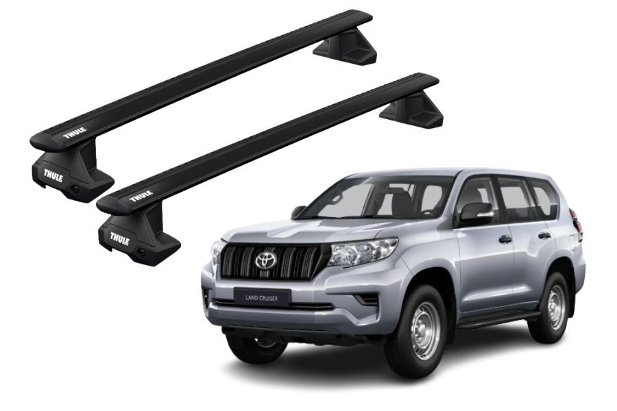 Barras THULE EVO WingBar para autos TOYOTA Land Cruiser Prado desde 2009 al 2023 negro