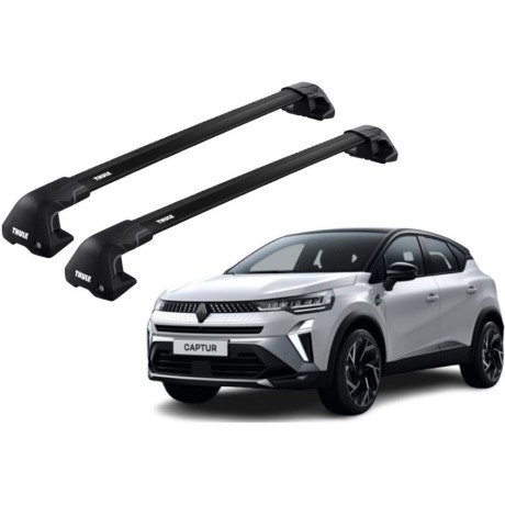 Barras THULE EDGE Flush para autos RENAULT Captur desde 2016 - 2021 negro