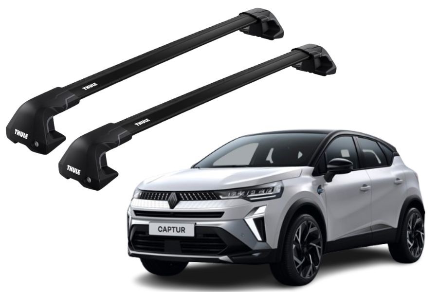 Barras THULE EDGE Flush para autos RENAULT Captur desde 2016 - 2021 negro