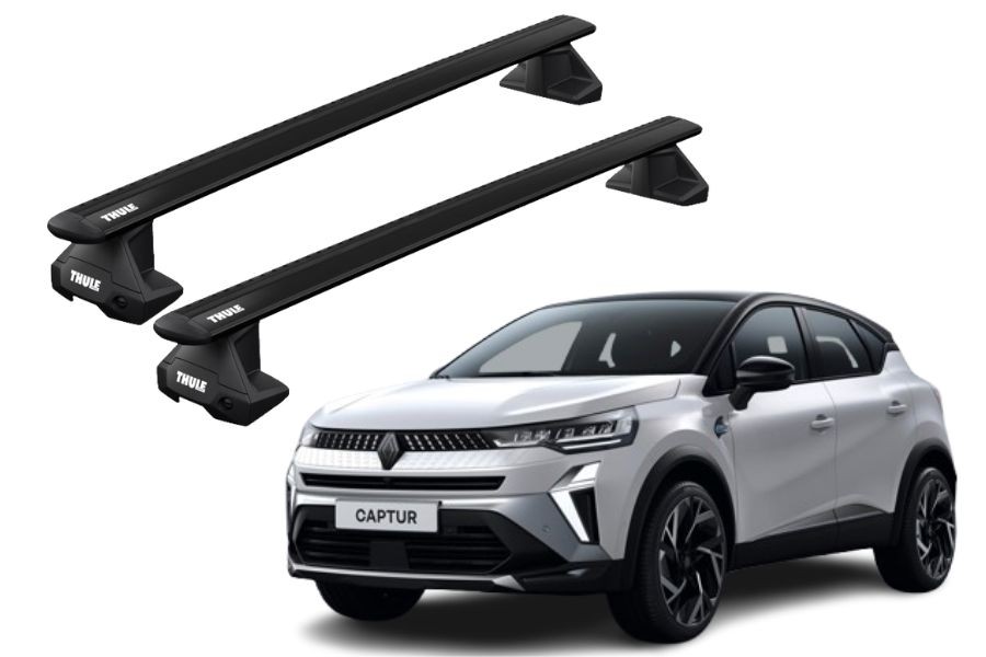 Barras THULE EVO WingBar para autos RENAULT Captur desde 2016 - 2021 negro